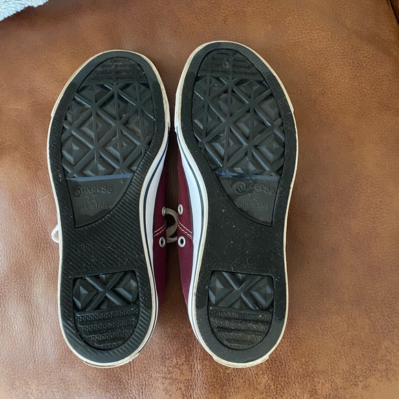 Converse Burgundy and Plaid Shoes - Picture 4 of 11